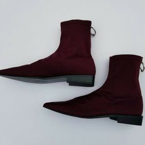 Zara Boots with Heel Zipper Low Heel Brand New Size EU40 US9-9.5